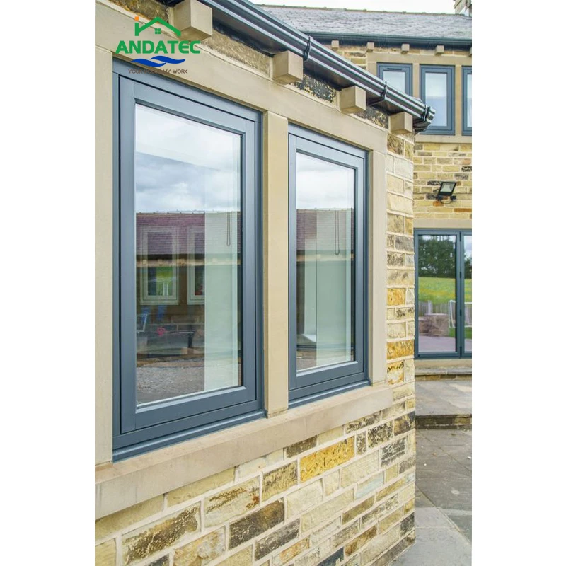 Ultra Large Glass Picture Windows Security Thermal Break Aluminum Double Glazed Windows Energy Saving Swing Casement Window