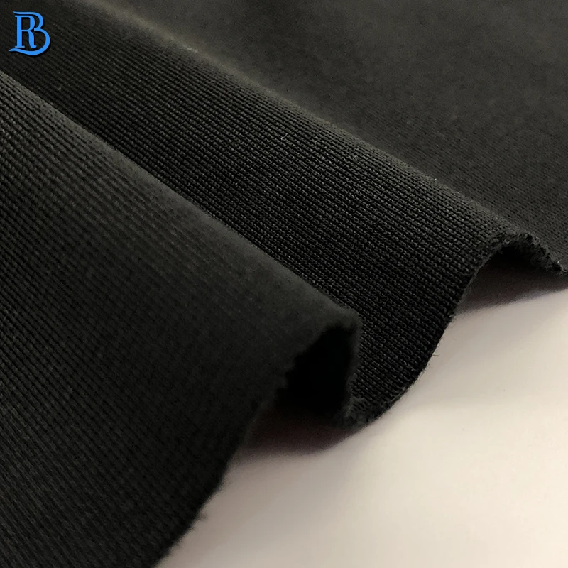 New fashion hot sell plain dyed stretch polyester tricot brushed fabric