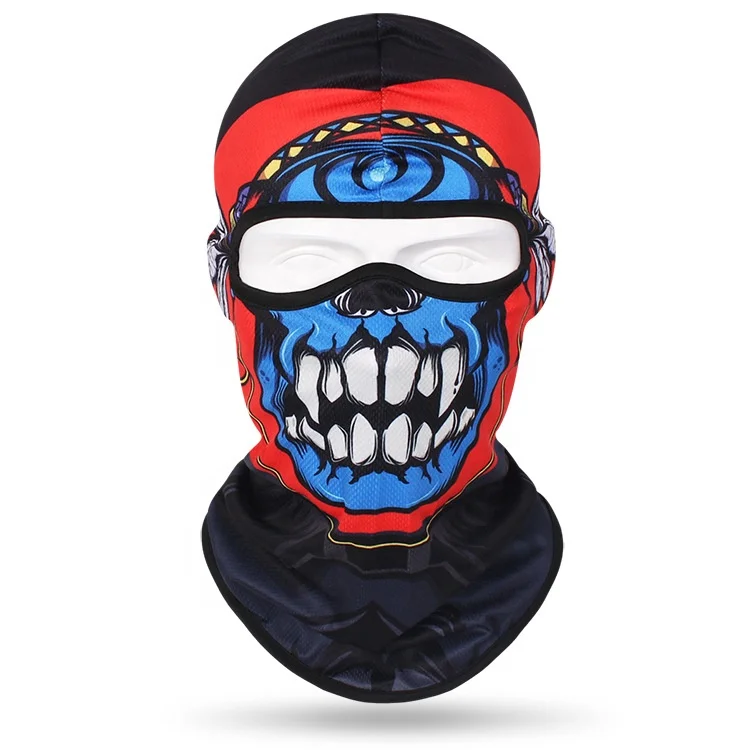 Маска Лыжная на все лицо, дизайнерская УФ-защита от солнца, с логотипом на заказ, с 1 отверстием, для езды на мотоцикле и велосипеде