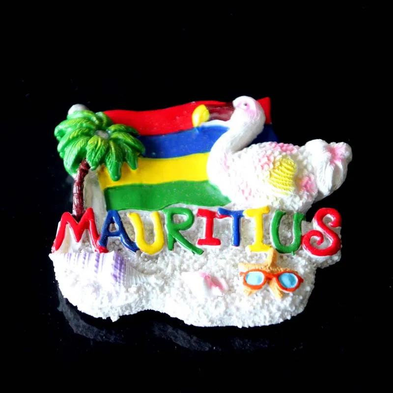 Wholesale custom design Dubai Mauritius tourist souvenir resin dodo bird refrigerator magnet