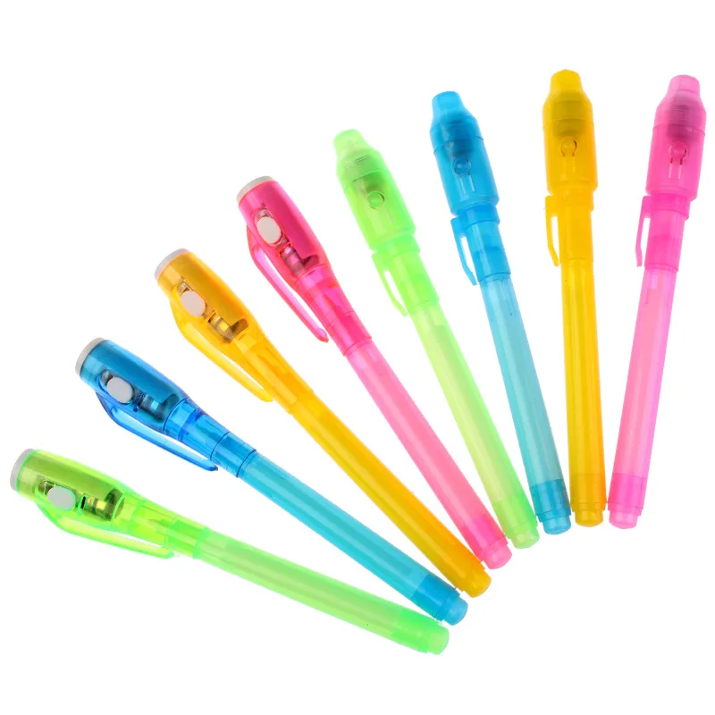 Custom Logo Adult Secret Message Uv Light Spy Pen Wedding Invitation Magic Invisible Marker Kids Diary Invisible Ink Uv Lamp Pen