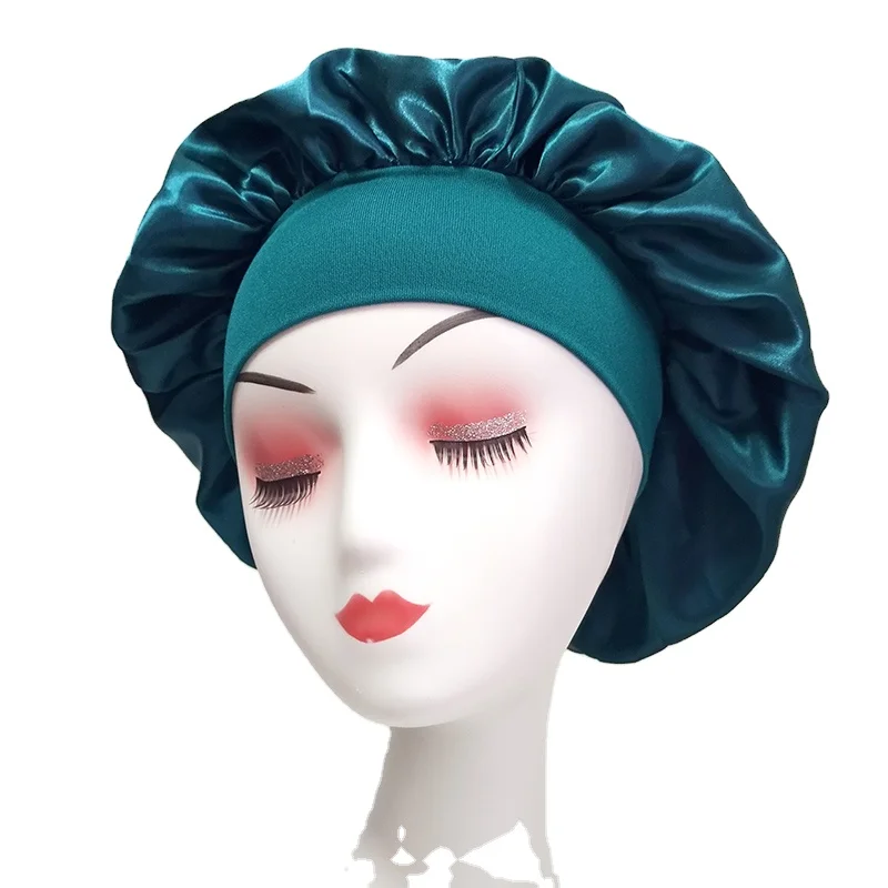Custom Wholesale Adjustable Silk Sleep 100% Mulberry Silk Woman Sleep Baggy Slouchy Silk Hair Bonnet