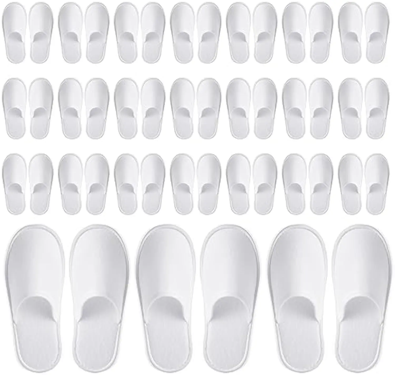 Coral fleece, nap cloth Closed Toe Slippers Thick, Soft, NonSlip, Disposable Slippers for Home, Hotel, or Commercial Use