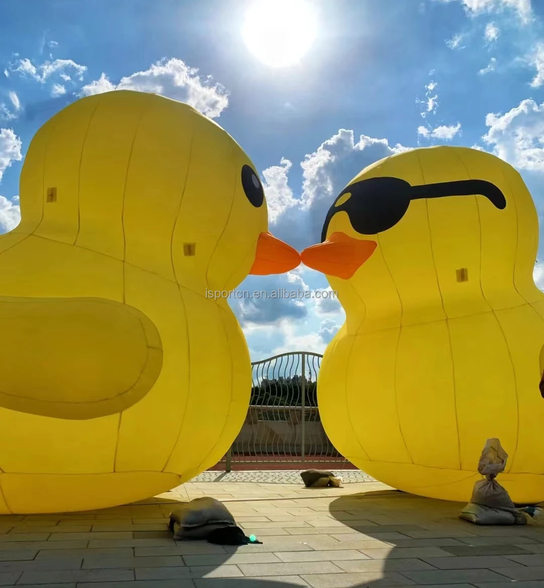 huge large giant 10ft 20ft customized yellow inflatable rubber duck with led light for sale inflatable christmas duck
