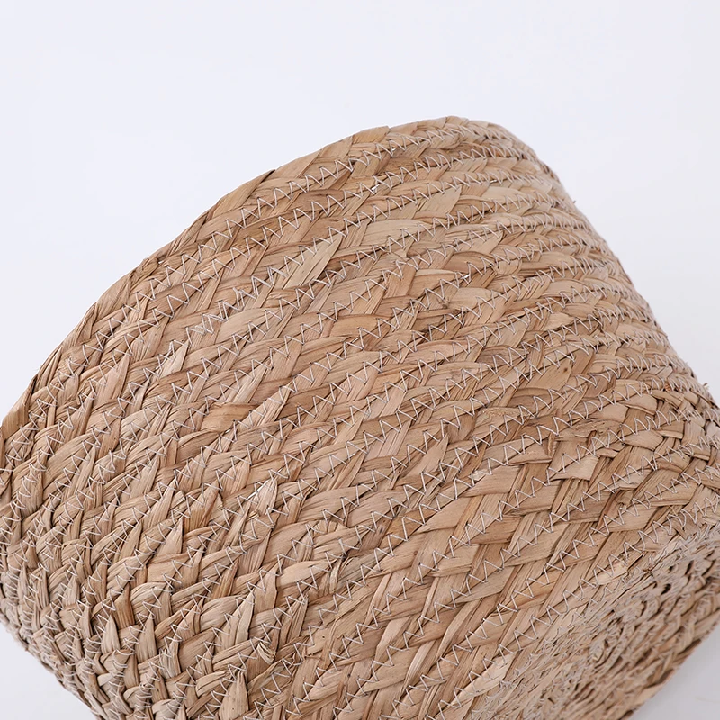 Professional Factory Custom Woven Baby Changing Hand Made Natural Seagrass Market Basket