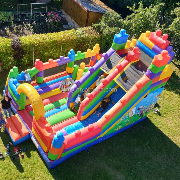 Block jumping castle commercial bouncy castle inflatable bouncy castle slide