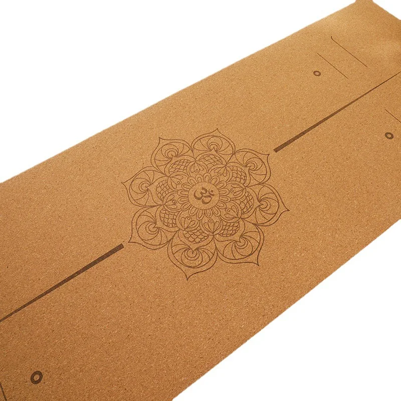Custom Organic Eco Friendly Thick Yoga Matte Tpe Natura Cork Rubber Yoga Mat Non Slip Cork Yoga Mat