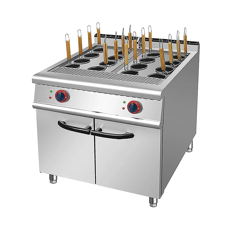 Factory Professional High Efficient Kitchen Gas Pasta Cooker with Cabinet With Door Cabinet