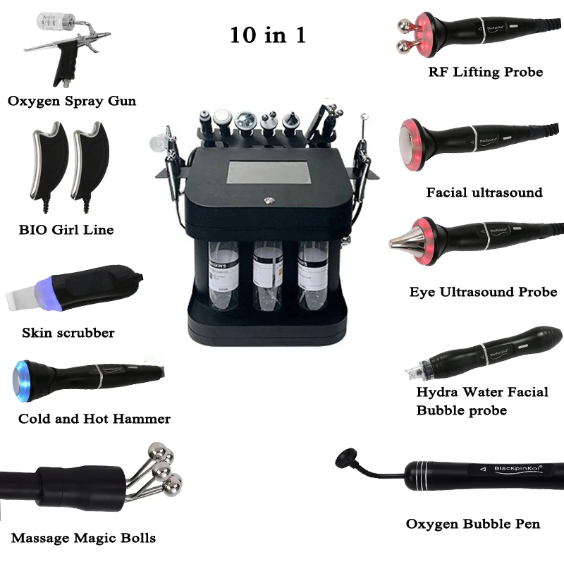 Good Choice Hydra Oxygen Facial Spa Equipment Esthetician 10 In 1 Professional Hydra Microdermabrasion Bubble Beauty Machine
