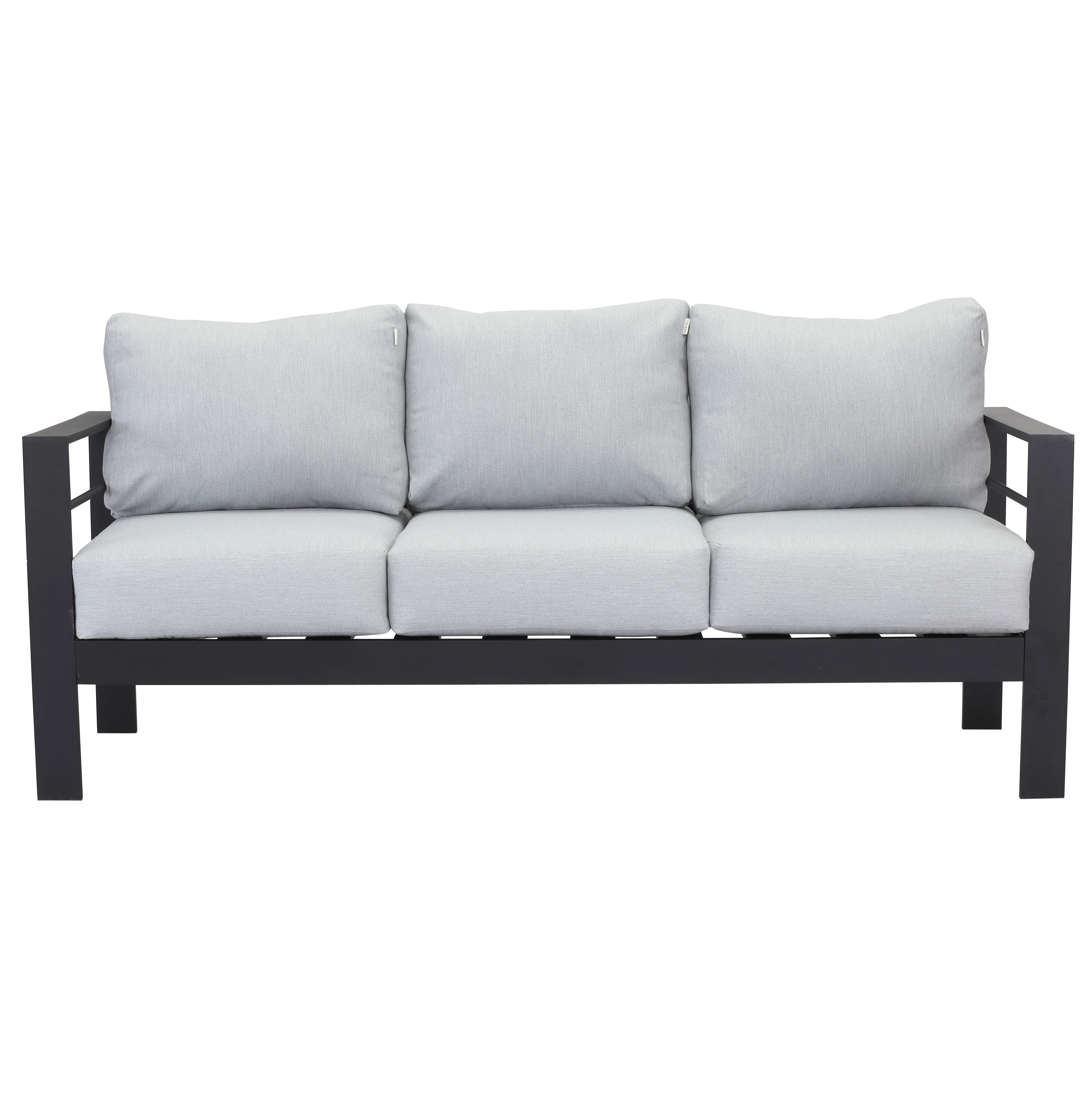 Luxury A 3-seat Conversation Sofa with Cushions Outdoor Aluminum Sofa Furniture for Patio Usage