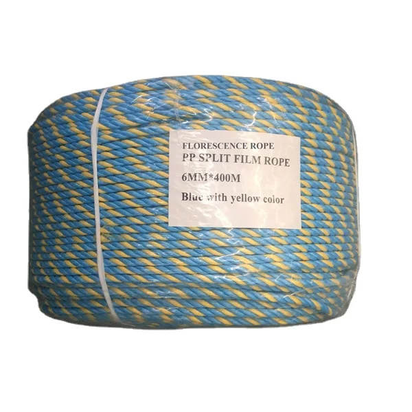 Telstra / Parramatta rope,6mm cable hauling PP Split Film Telstra Rope 6mmx400m For Telecommunications