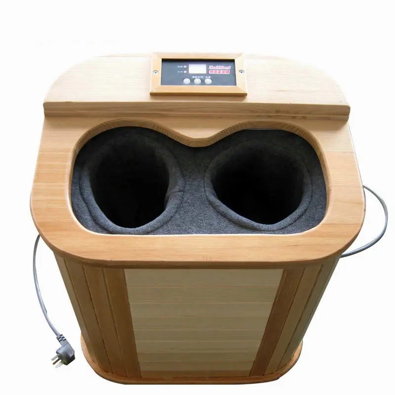 2021 Cheap Foot Bath Steam Bucket Portable Wooden Far Infrared Foot Massage and Sauna Equipment