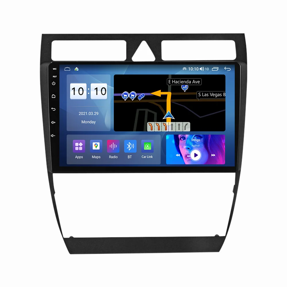 Prelingcar для Audi A6 C5 1997-2004 Android 12 автомобильный монитор 8 + 256 carplay DSP RDS GPS Встроенный 2din Радио dvd плеер 5 1 HIFI
