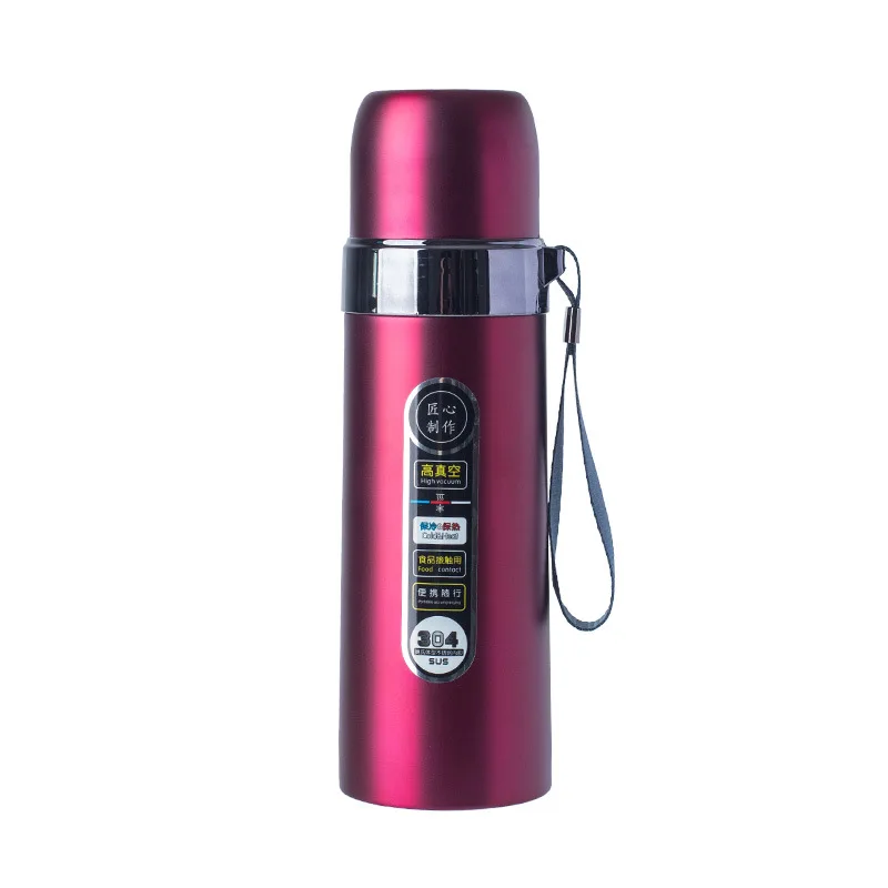 
550ml Thermos Double Wall Drinking Designed Stainless Steel Water Bottle With Lid 