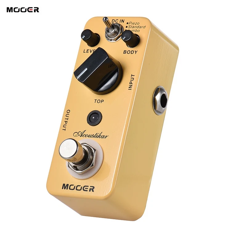 MOOER Acoustikar Acoustic Guitar Simulator Effect Pedal True Bypass with 3 Modes