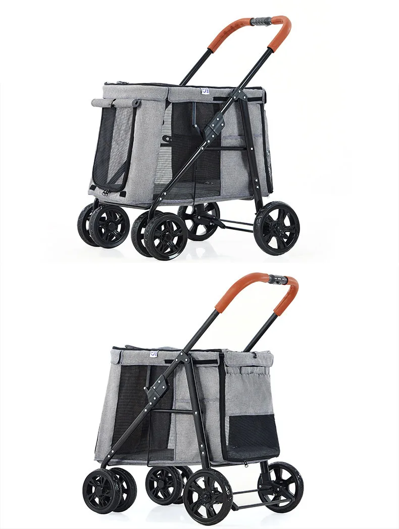  Lealoncat LD07 портативная складная коляска для путешествий большое пространство тележки домашних животных pet коляски кошки и собаки