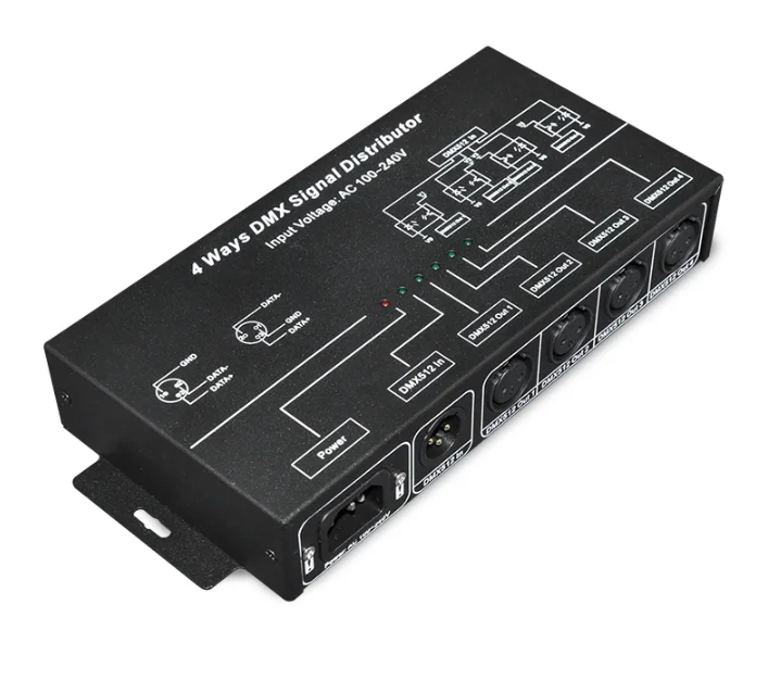 4CH распределитель сигналов DMX DMX124 AC100-240V беспроводной AC контроллер