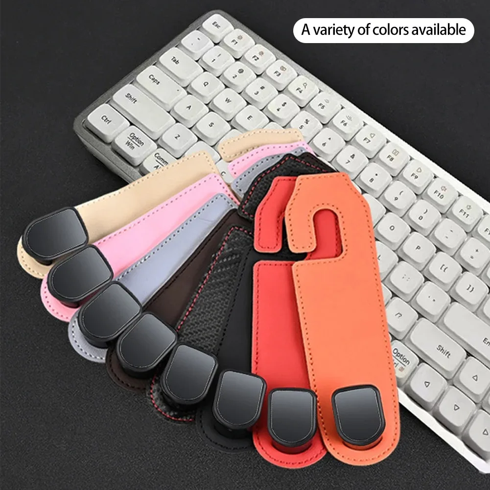 Car Back Seat Hooks Tools Suede Leather Auto Seat Headrest Hooks Storage Hanger Upgrade Automotive Interior Accessories Fastener