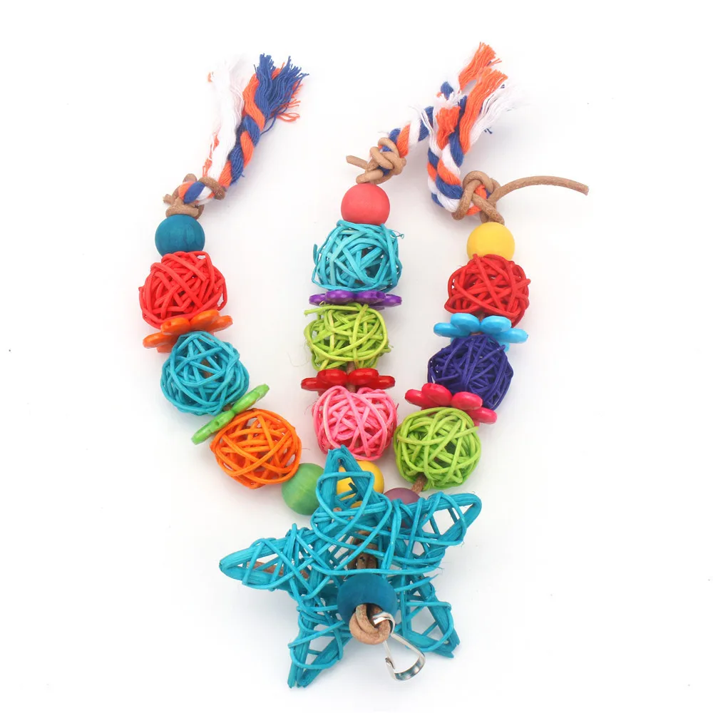 Bird Colorful Toy Fashion Parrot Interactive Toy Hanging Pet Toy