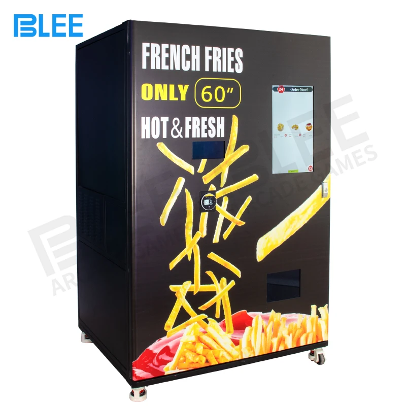 Popular French Fries Making Machine Fried Chicken Wings Onion Ring Snack Self Service Automatic French Fry Vending Machine