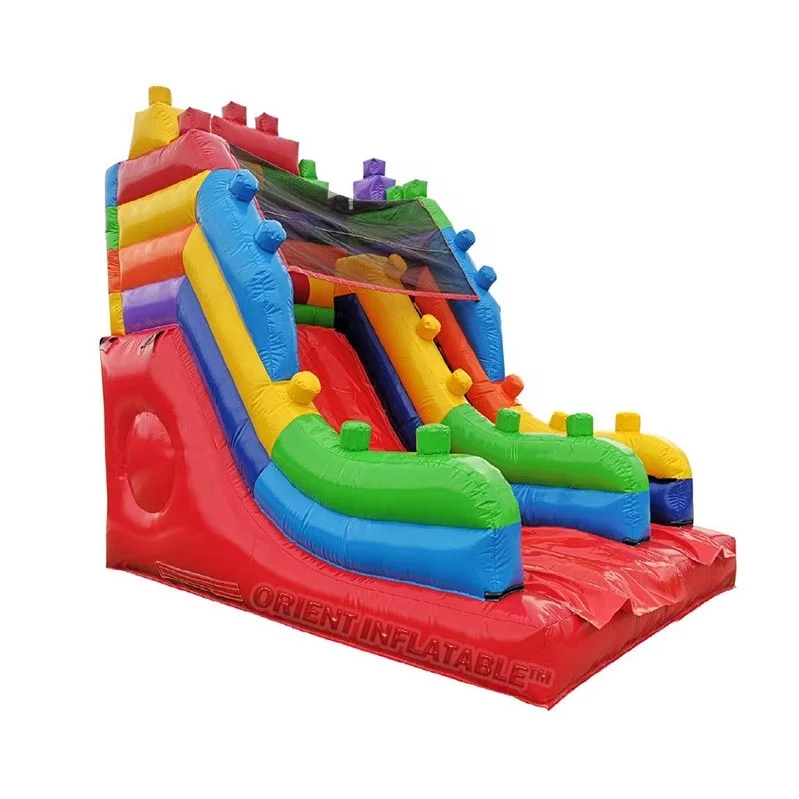 Building block inflatable kids slide | Block building inflatable slides for sale
