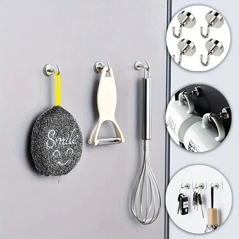 D12mm strong magnet hook high quality round shape neodymium magnetic hook magnet