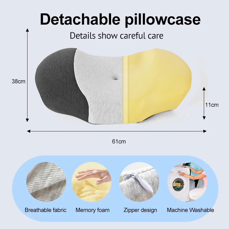Memory Foam Pillows Ergonomic Cervical Pillow for Sleeping, Orthopedic Contour Bed Pillow for Side