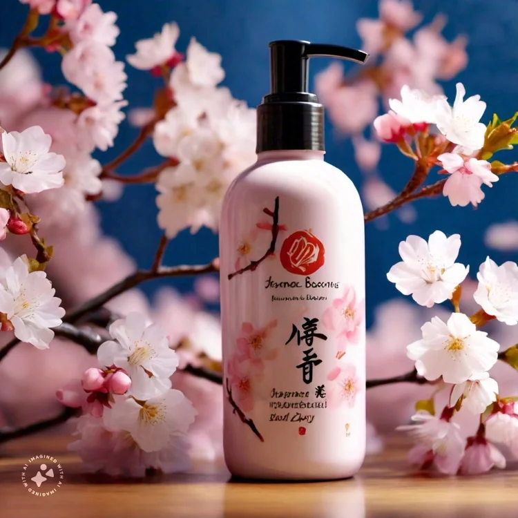 China Maker Custom Logo Japanese Cherry Blossom Petal Fragrance Perfume Milk Mist Hand And Body Lotion In 1 Body Wash Shower Gel