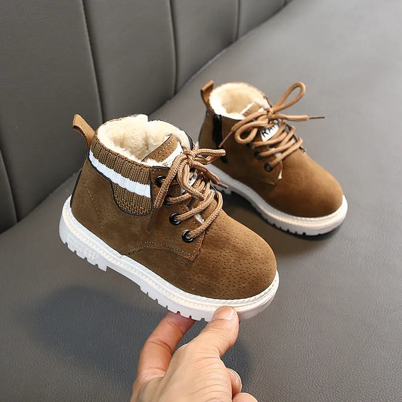 New design winter high quality fashion plush warm children kids boots