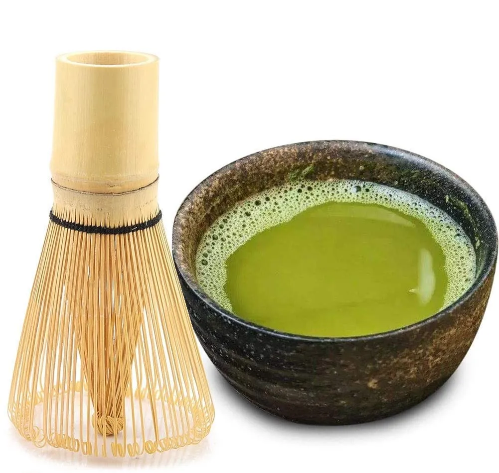 SMT hot sale 100 prongs Bamboo Matcha Tea Whisk Set handmade bamboo whisk spoon set gift set