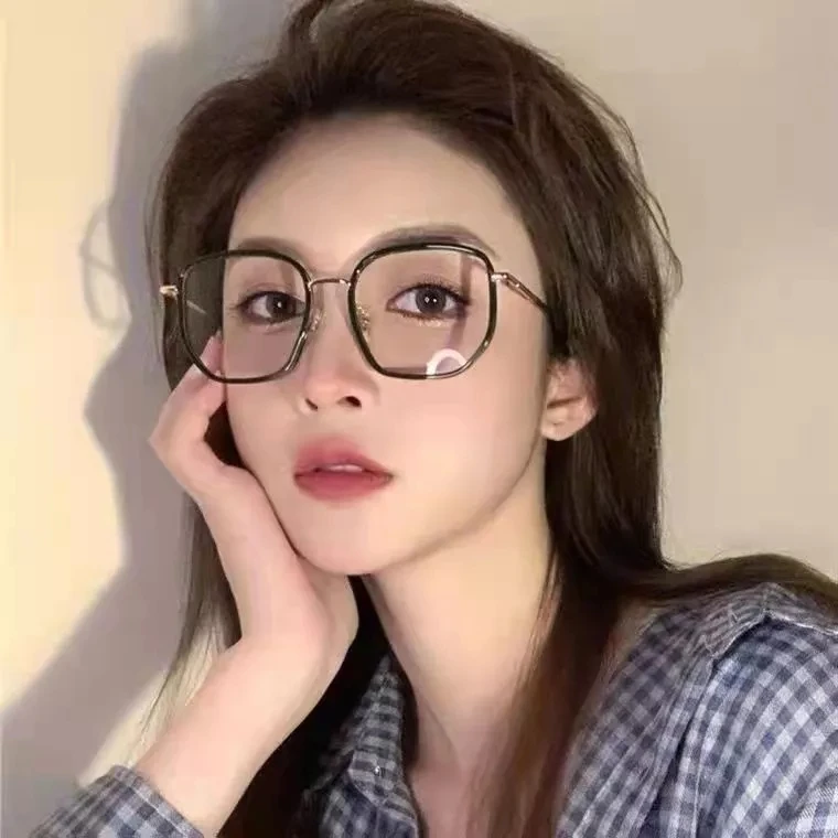 2023 Ins Fashion Oversized Green Optical Frames Anti Blue Light Prescription Glasses Optical Glasses Frames For Women
