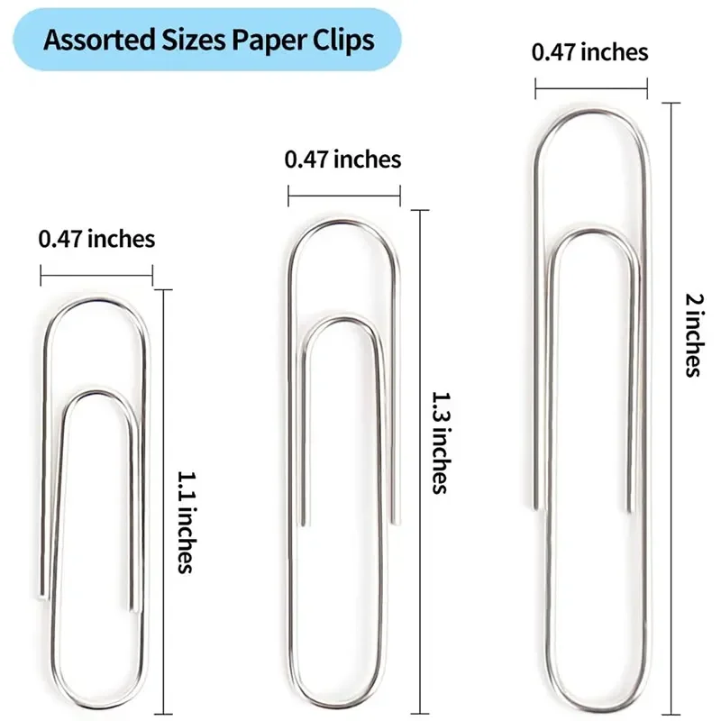 PVC Free Color Coated Paper Clips Office Paper Clamp Paperclips for Office School and Personal Use 600pcs per Package