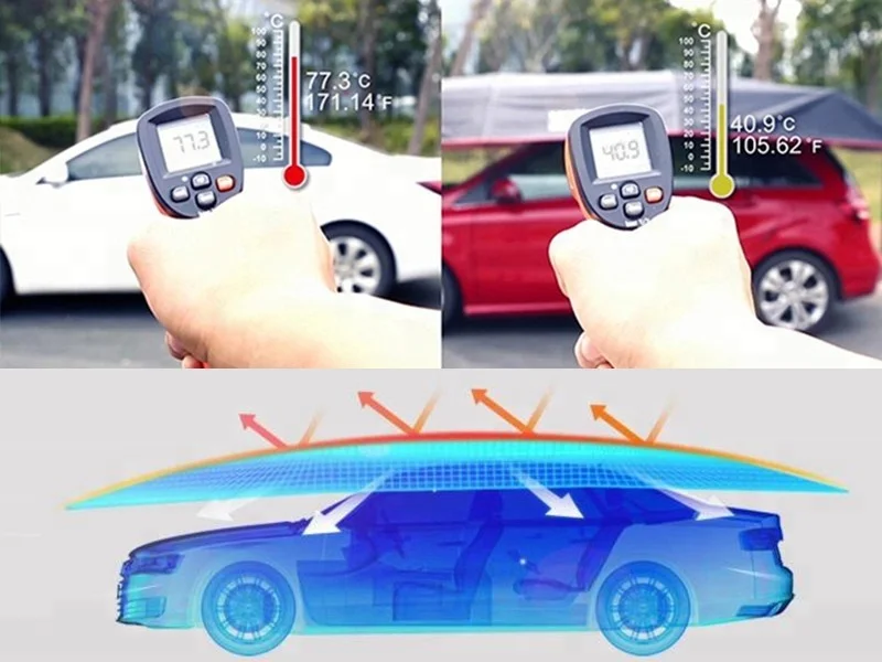 LANMODO Hail Snow Protection Car Umbrella Cover Remote Control Automatic Car Covers