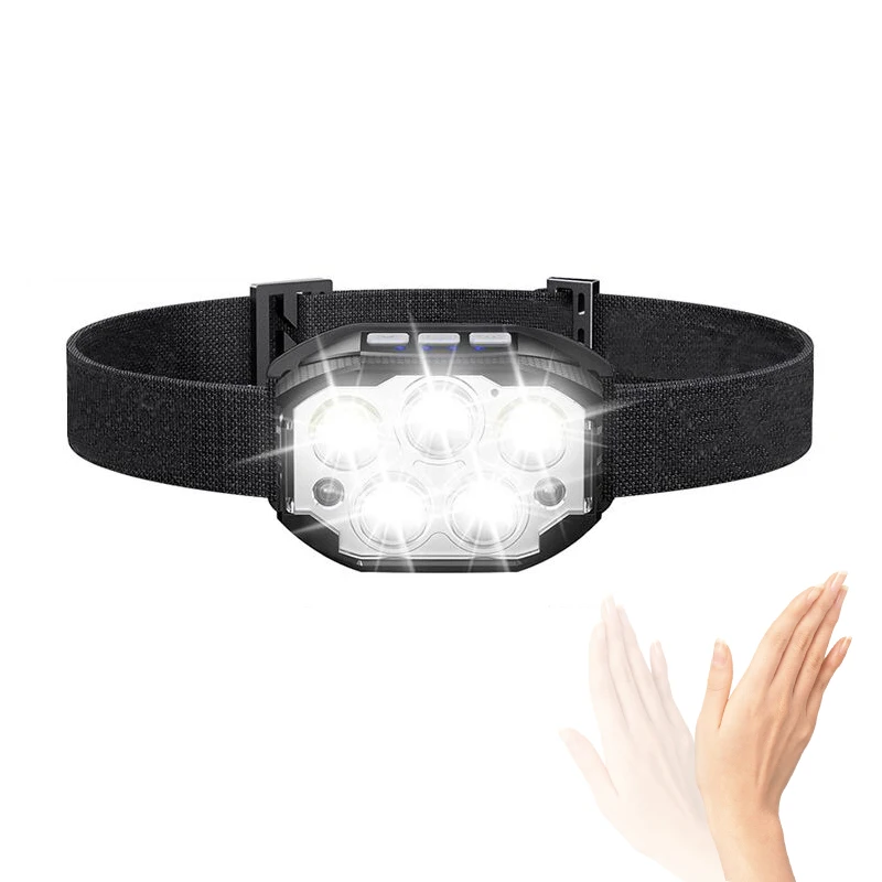 Mini cob sensor emergency usb rechargeable motion sensor torch headlamp