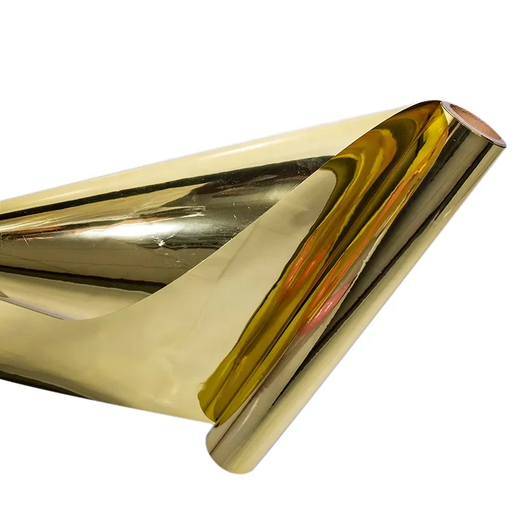 Gold Aluminum Foil Silver Metallized Decorative Film Hard Plastic PVC Sheet Film Roll