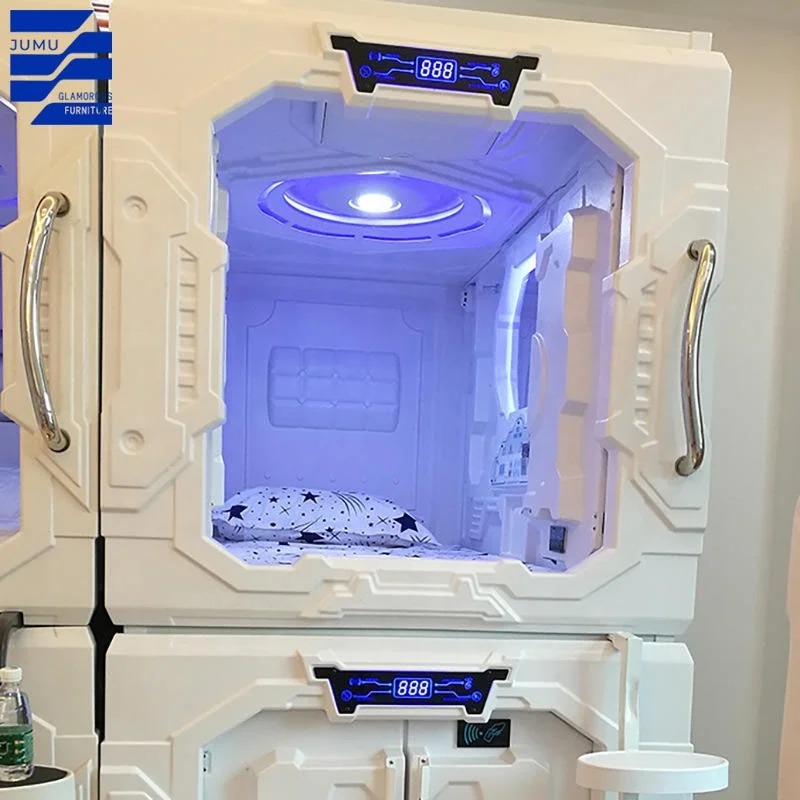 Glamorous Furniture Modern Style Metal Capsule Sleeping Bed Vertical Space Saving for Hospital Hotel School & Apartment Use