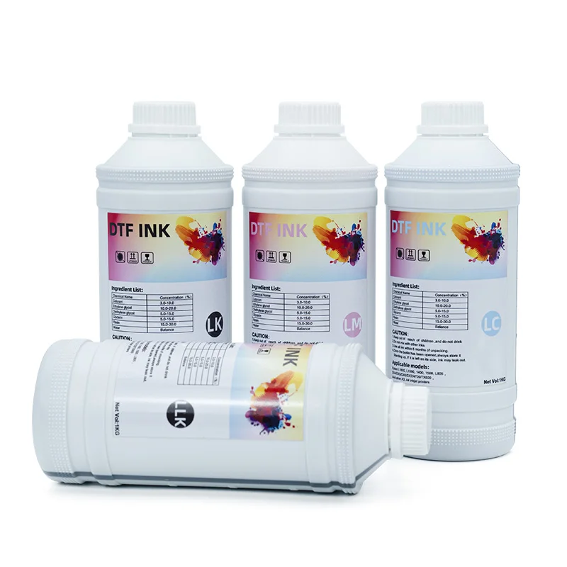 Dtf Printing Ink Dtf Xp600 5kg 1000ml Universal T-shirt Printing White Ink Dtf Color for Textile Printing Cmyk Transfer Ink