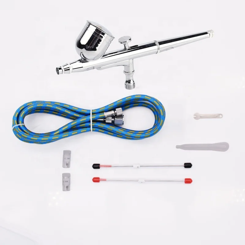 Precision Airbrush Professional Dual Action Airbrush with 1/8-1/4 Adapter 6ft Airbrush Hose