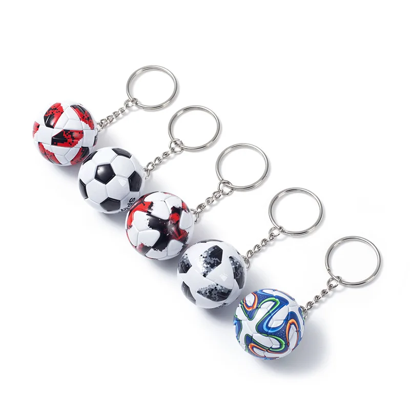 mini 3D small football keychain participating team flag small gift pendant keychain souvenir pendant