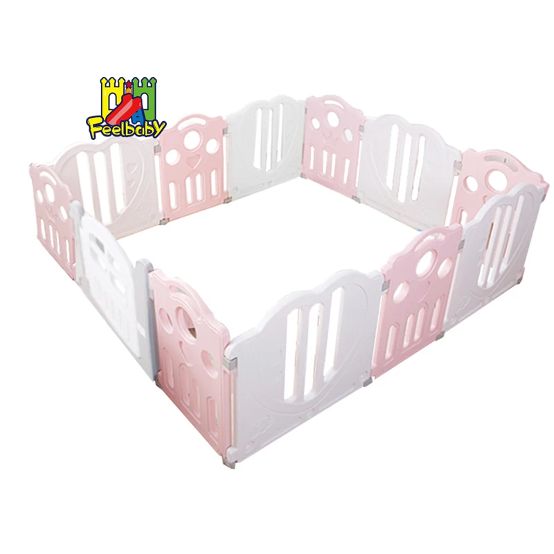 Feelbaby new design indoor plastic kid play yard baby folding playpen