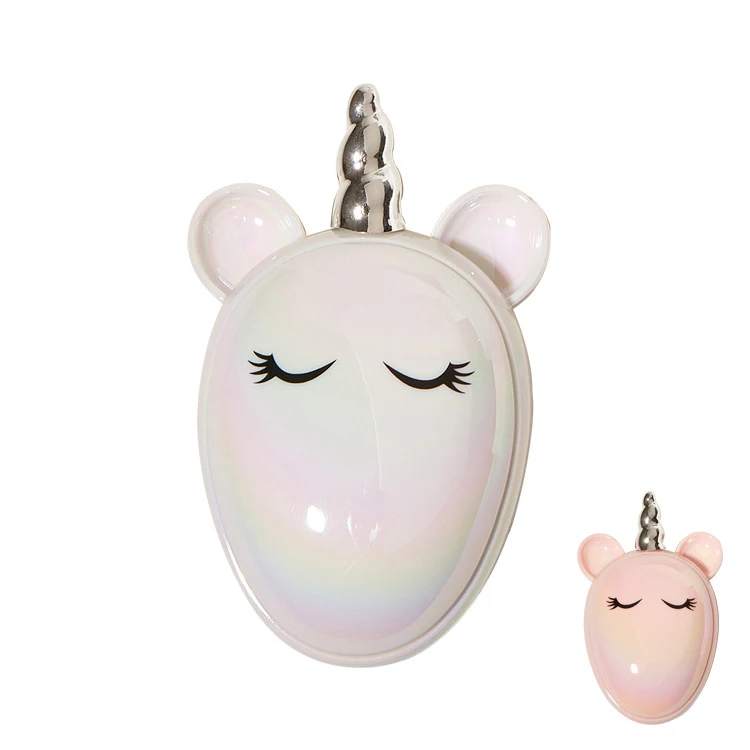 Yaeshii Plastic cute Cartoon Shimmer comb portable Design for household massage  Egg Shape detangling Child hair brush
