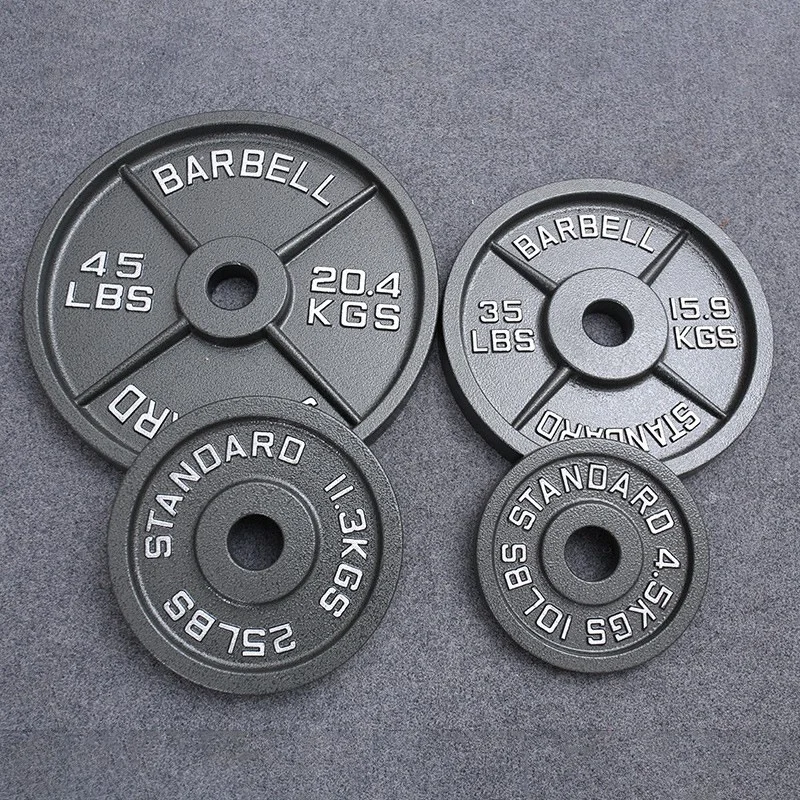 Uniq Cast Iron Plate 2-Inch Center Hole Standard Barbell Weightlifting Barbell Plate Weight Disc Plate