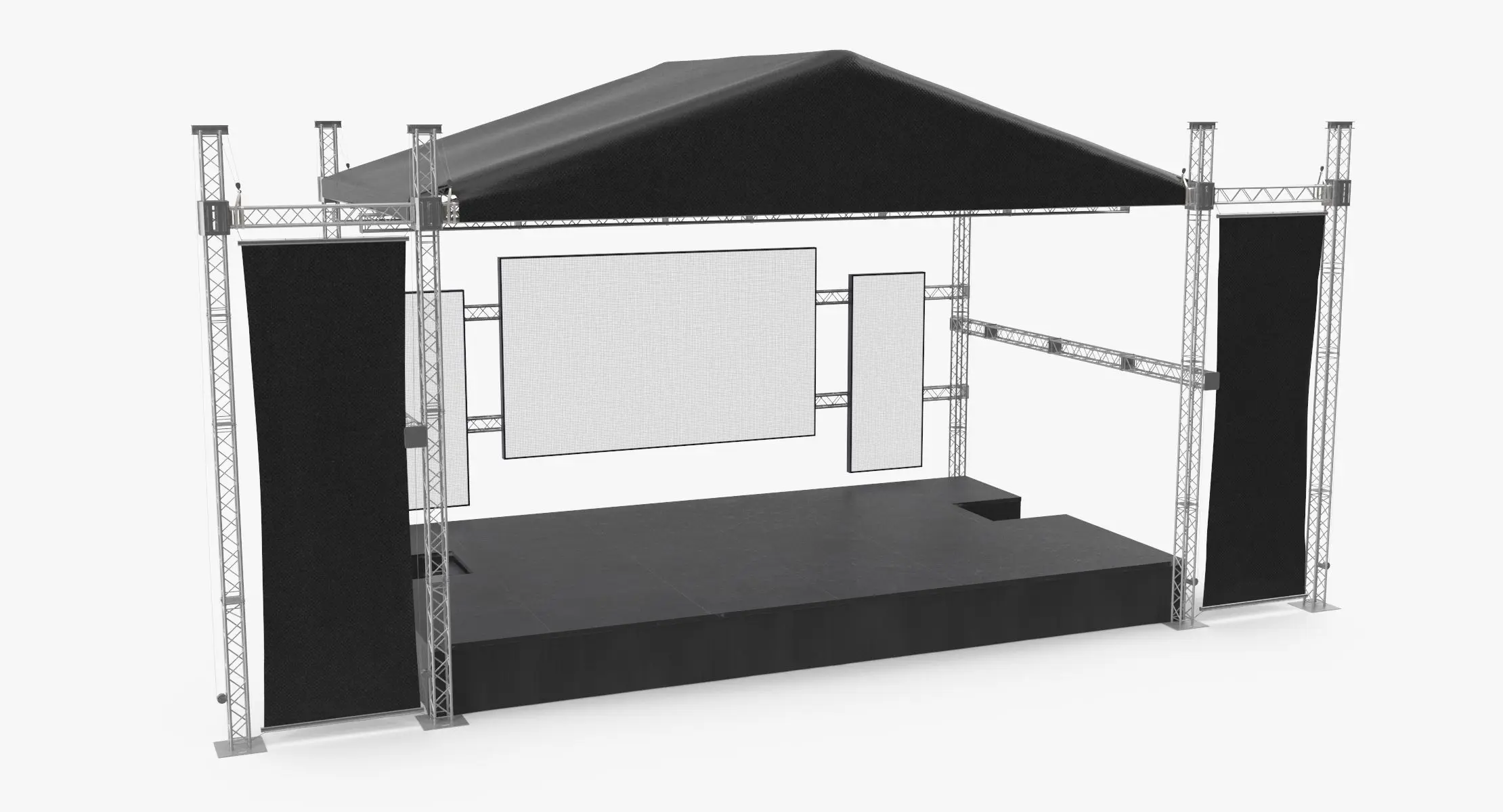Customized prefabricated aluminum roof trusses structure entrance display design truss  for sale