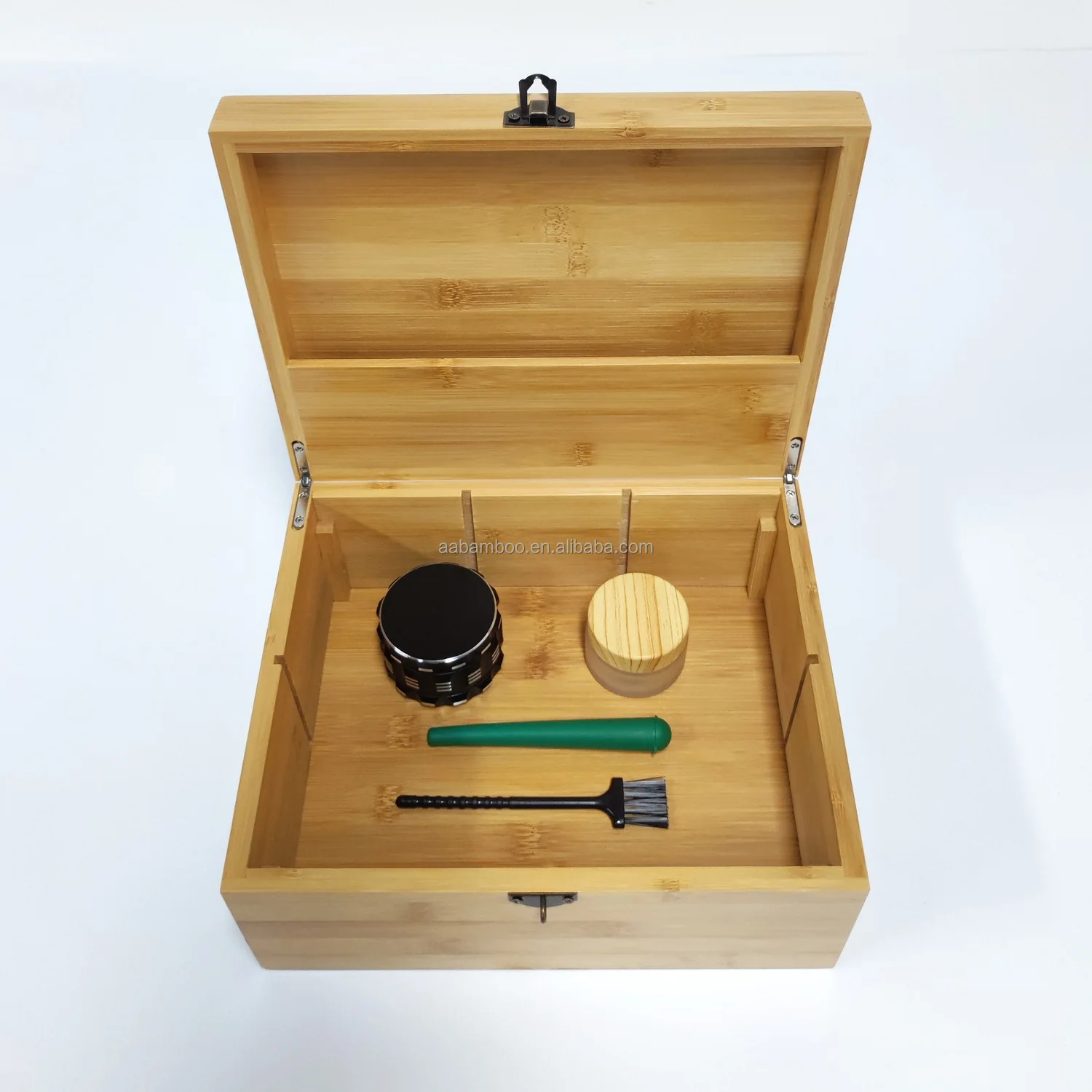 Bamboo smoking rolling paper stash box wood smoking accessories gift box