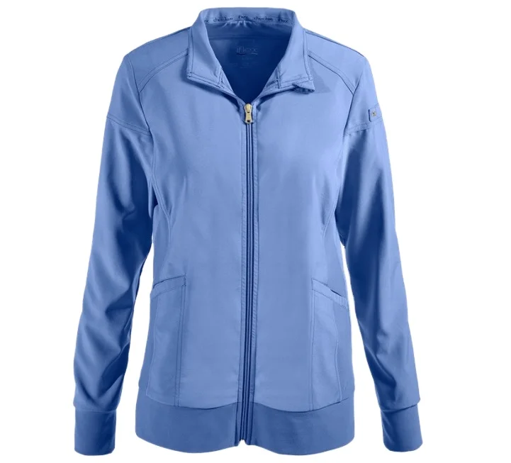 2021 FUXIN customized fashionable women thermal long nurse jacket scrub set for dental hospital medical scrubs with jackets