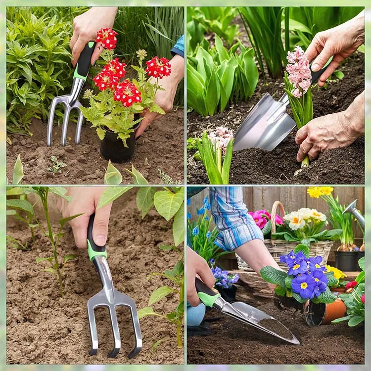 10 PCS Aluminium Alloy Garden Tool Set with Ergonomic Handle Durable Storage Tote Bag garden hand tool set garden hand tool se