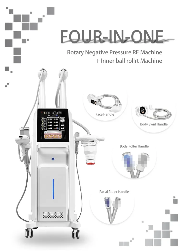 5 In 1 Inner Ball Roller Vacuum Fat Reduction Led Light 360 Degree Rotation RF Beauty Equipment