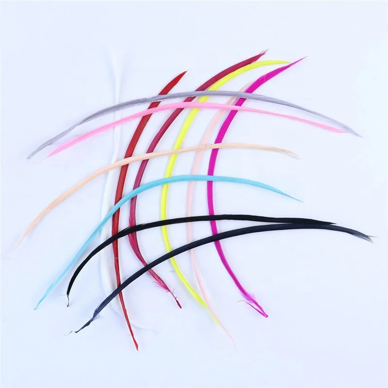 Natural Feathers wholesale cheap bulk dyed 10-20cm goose biot feathers for hair hats and shoes decoration