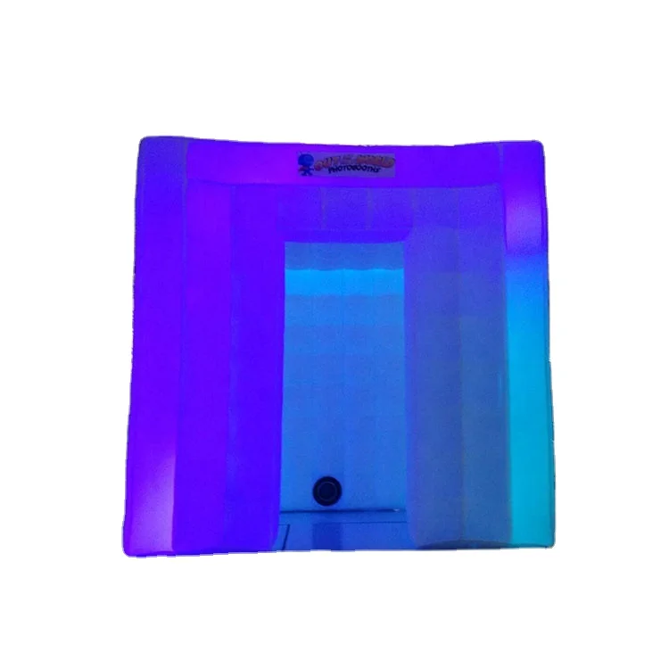 Inflatable Photo Booth Square Cube Shape With Led Light Inflatable Tent For Sale