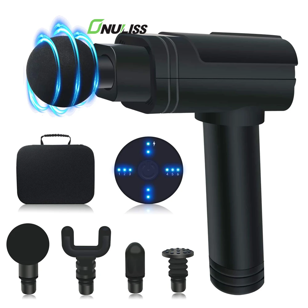 2020 Portable Patent Massage Gun 6 Speed High-Intensity Vibration Handheld Electric Body Massager Muscle Gun Massager
